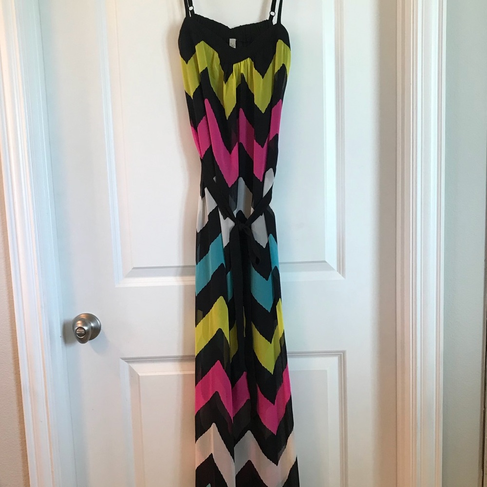 Black & Colorful Maxi Dress